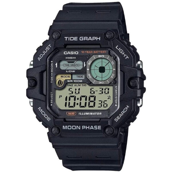Casio Black Men's 100m Digital Multifunction Sports Watch WS-1700H-1A
