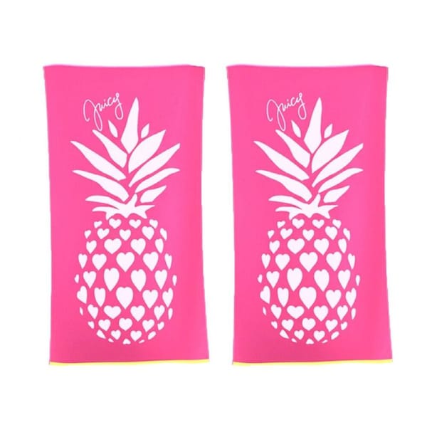 2pc Renee Taylor Jacquard Velour Large Beach Towel 100x180cm Hearts