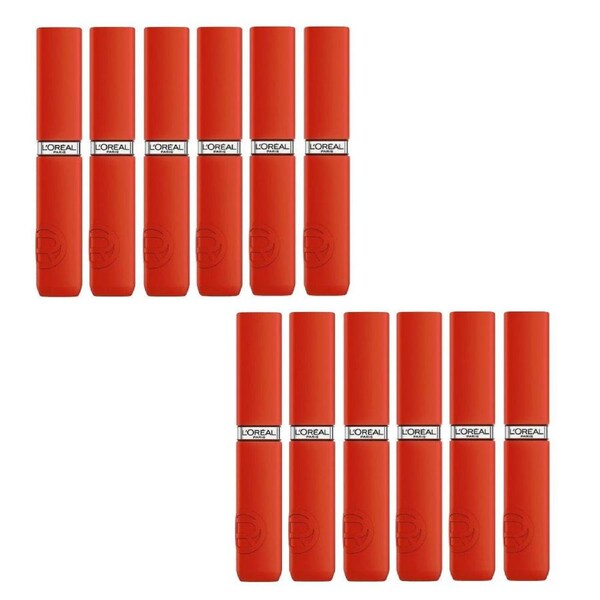12x L'Oreal Paris Le Matte Resistance Liquid Lipstick 5ml 300 Sunbathing