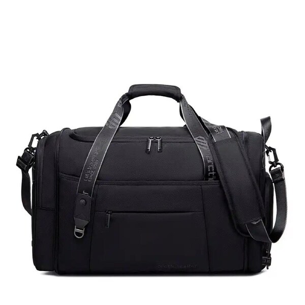 Chameleon Gym Duffel – Travel Gym Bag with Shoe Compartment – Black