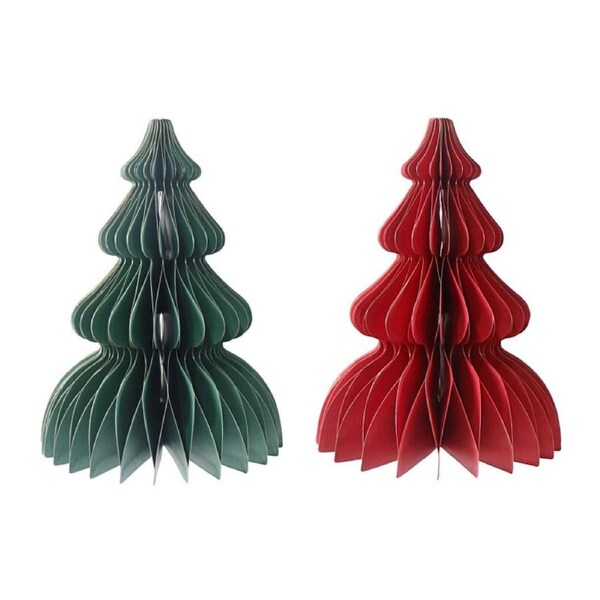 Christmas Tree Honeycomb Centrepiece 16cm Assorted