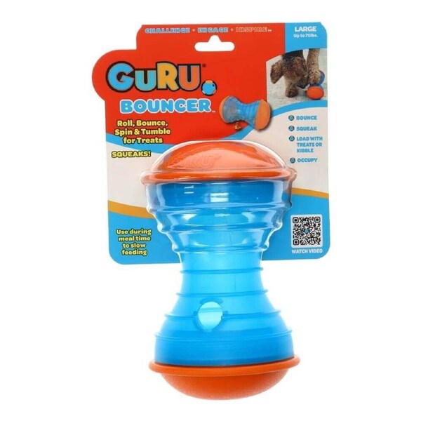 GURU Bouncer (20.3x11.7x11.7cm) Durable, Fun & Enriching Play Toy for Dogs