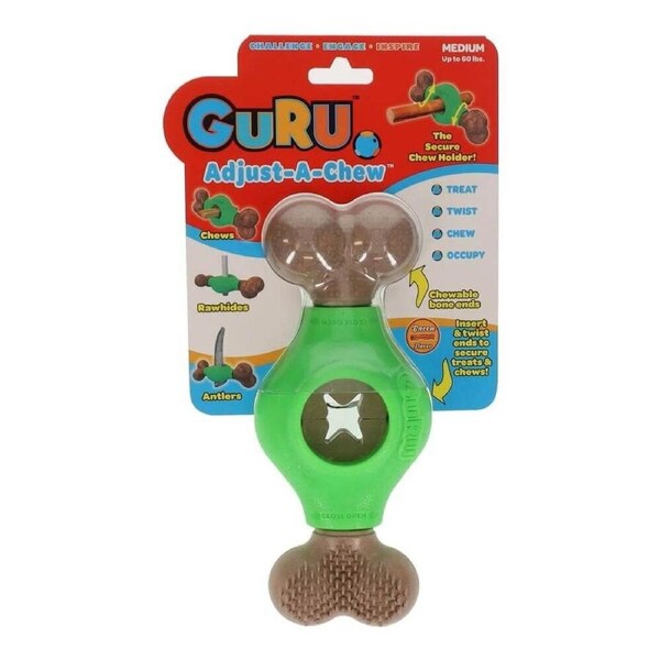 GURU Adjust-A-Chew - Medium (20x8.5x6cm) Durable, Fun & Enriching Play Toy for Dogs