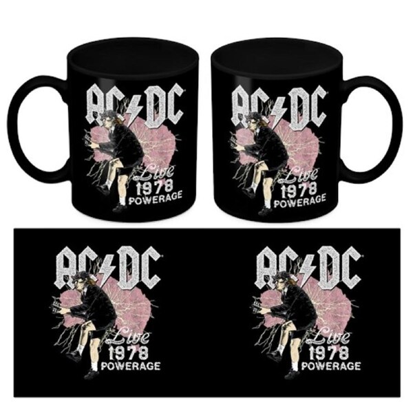 ACDC Ceramic Coffee Mug Cup 1978 Powerage Design
