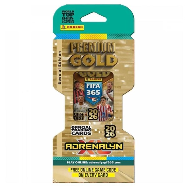Panini 2026 FIFA 365 Adrenalyn XL Trading Cards Premium Gold Pack