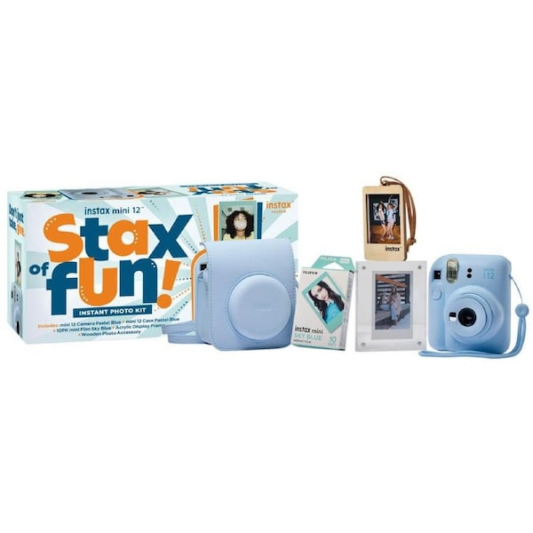 Fujifilm Instax Mini 12 Case & Film Bundle (Blue)