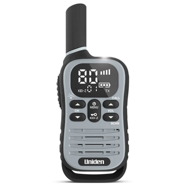 Uniden UH45 Max UHF CB HH Radio w Kid Zone Plus - Grey