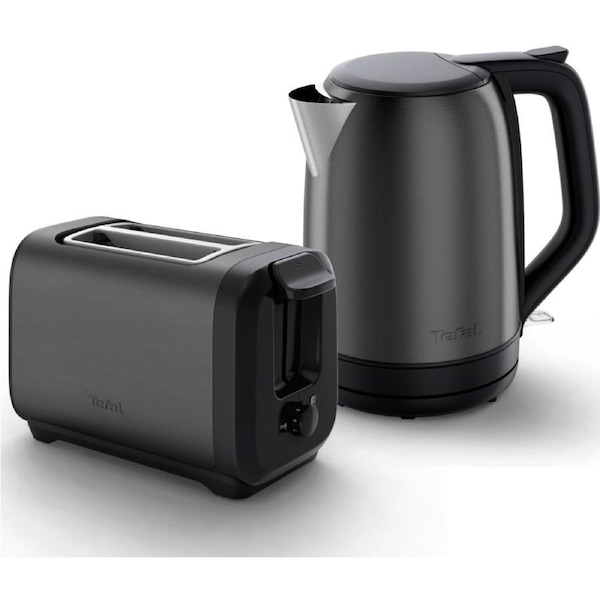 Tefal Subito Black Stainless Steel Breakfast Set