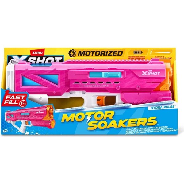 Zuru - X-Shot Motorized Fast Fill Motor Soaker - Hydra Pulse Pink