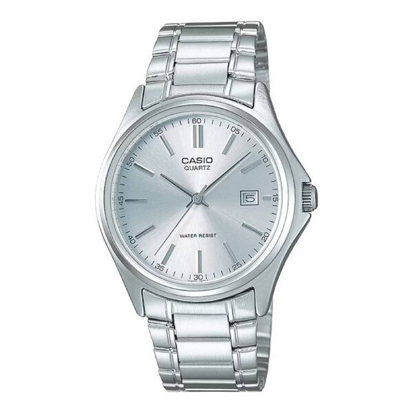 Casio MTP-1183A-7A Mens Analogue Watch White Dial Date Display Steel Band