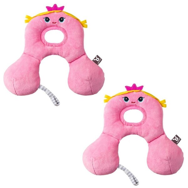 2PK Benbat Infant Baby Travel Pillow With Neck Support 0-12m Pink Princess