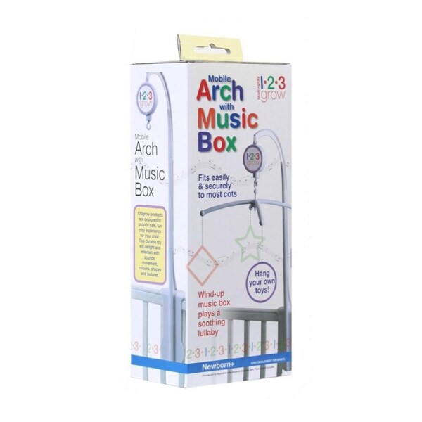 123 Grow Baby Mobile With Wind Up Music Box Lullaby Nursery Kids 0Y+