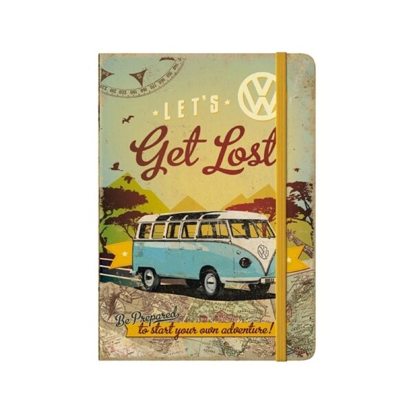 Nostalgic-Art A5 Writing Notebook w/ Hard Cover VW Let's Get Lost 21x15x2cm