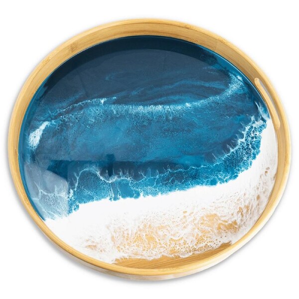 Lynn & Liana Round Serving Tray Ocean Vibes 41x41x5cm