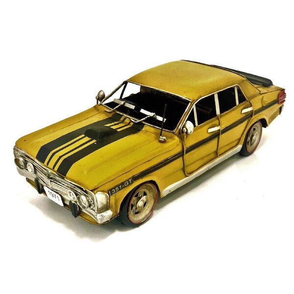 Boyle Metal Ornament Home Decor Collectible Ford XY GT Car Yellow 31x14x10cm
