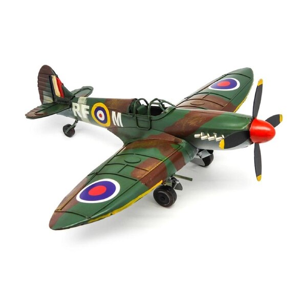 Boyle Metal Ornament Home Decor Collectible 1940 Spit Fire Plane 46x40x18cm