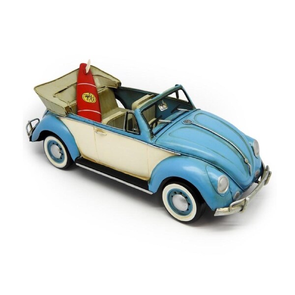 Boyle Metal Ornament Home Decor Collectible Beetle w/ Surfboard 34cm