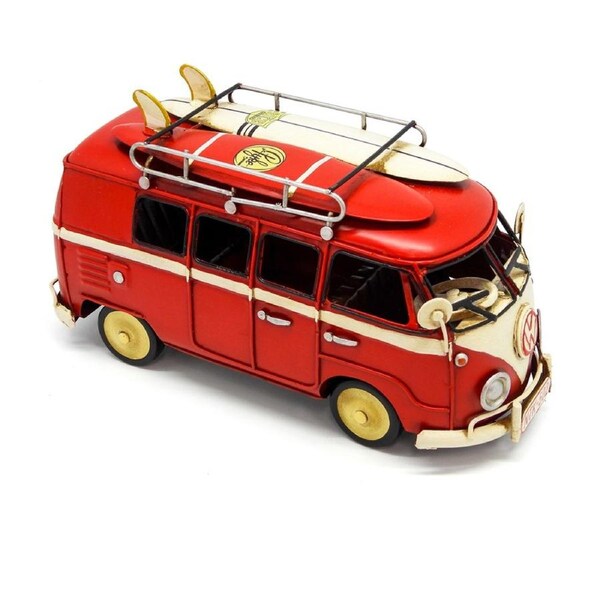 Boyle Metal Ornament Home Decor Collectible Kombi Van Red 20x9x11cm