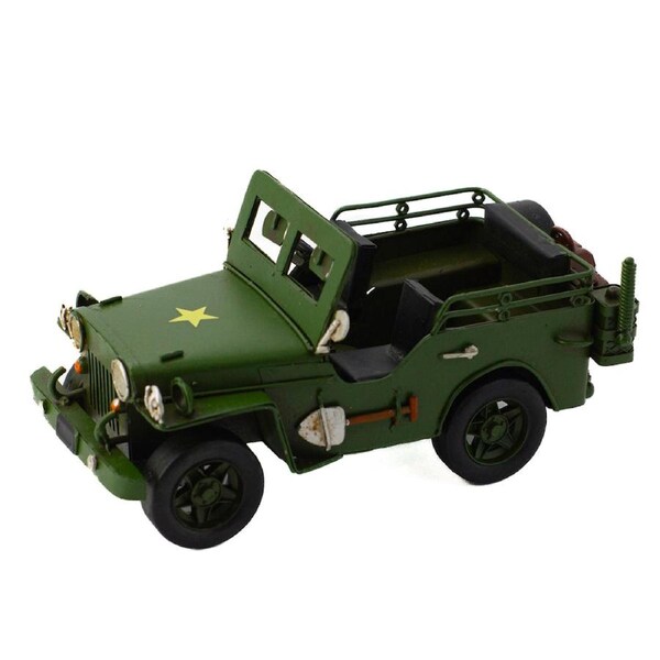 Boyle Metal Display Army Jeep Handmade Ornament Home Decor 17cm