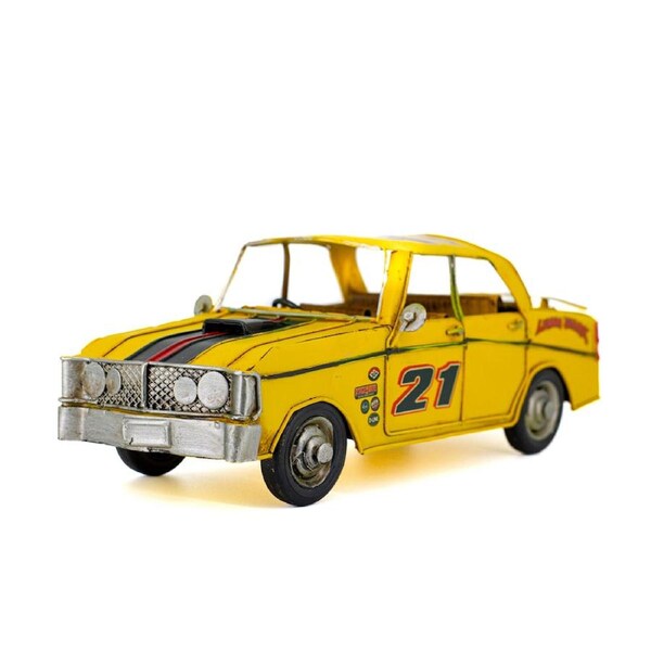 Boyle Metal Display Ford GT-HO Handmade Ornament Home Decor Yellow 27cm