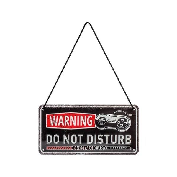 Nostalgic-Art Metal 10x20cm Hanging Sign Plaque Gaming Do Not Disturb