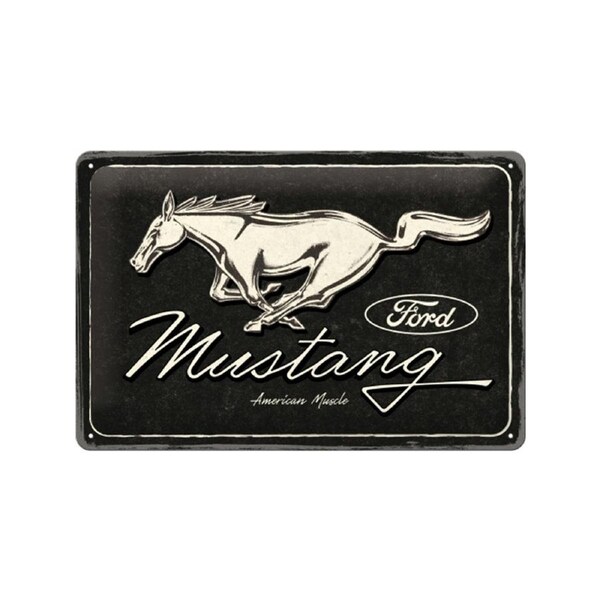 Nostalgic-Art Ford Mustang Horse Logo 20x30cm Medium Metal Tin Sign Plaque