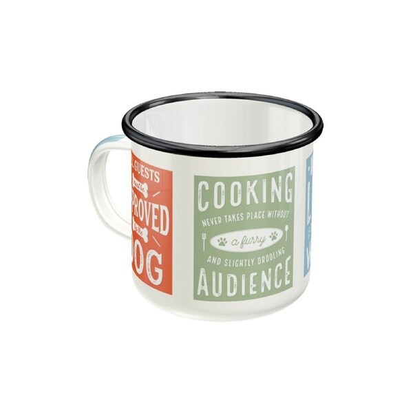 Nostalgic-Art Enamel Coffee Mug Dog Rules Retro STyle Design 360ml 8x8cm