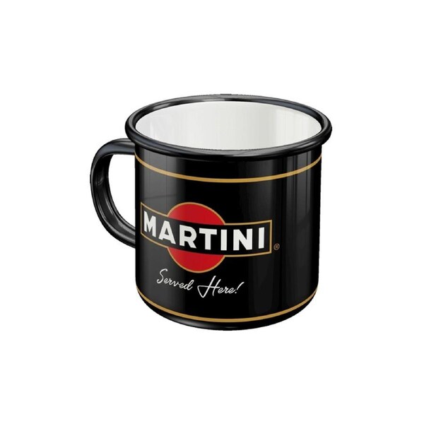 Nostalgic-Art Enamel Coffee Mug Martini Served Here 8x8cm 360ml