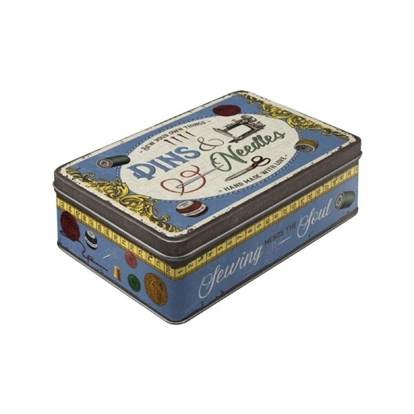 Nostalgic-Art Flat Storage Tin Sewing Box 23x16x7cm
