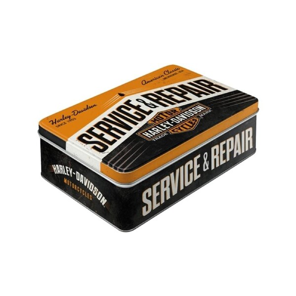 Nostalgic-Art Flat Storage Tin Harley Service and Repair Design 23x16x7cm