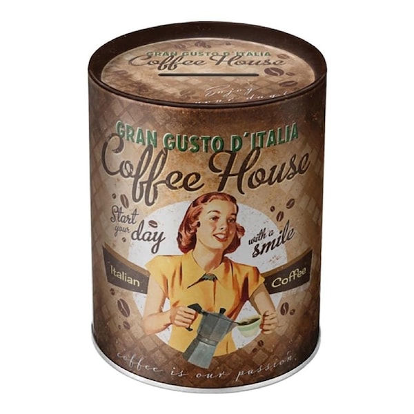 Nostalgic-Art Money Box Coffee Fund Vintage Style Metal 10x12cm