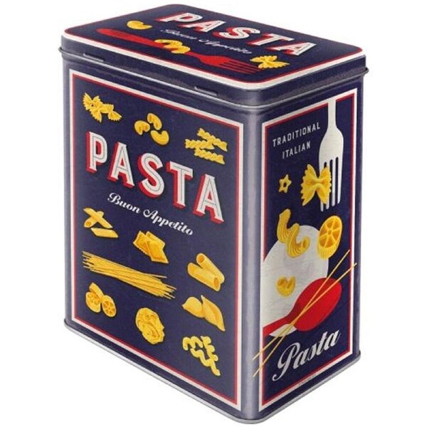 Nostalgic-Art Tin Storage Box Large Food Safe Italian Pasta Theme 10x14x20cm