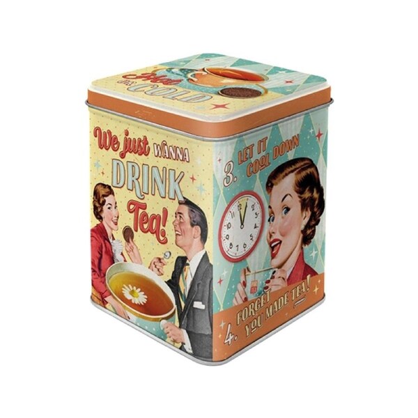 Nostalgic-Art Storage Tin 7.5x9.5cm Tea & Cookies Together Container