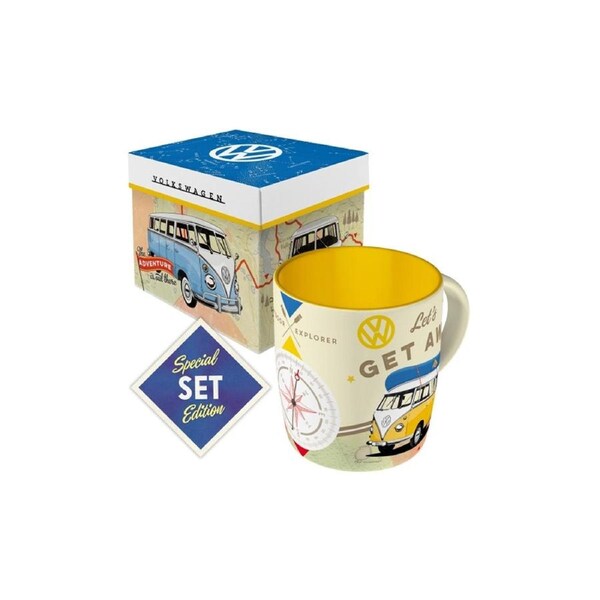 Nostalgic-Art Ceramic Mug Kombi Lets Get Away Retro Design Gift Box Set 330ml