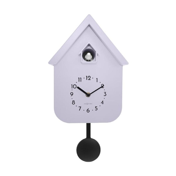 NeXtime Twitter Cuckoo Wall Clock Lavender Colour 29.5cm Analog Plastic Case