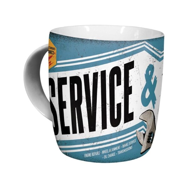Nostalgic-Art Ceramic Mug Service Repair Blue Retro Print 330ml