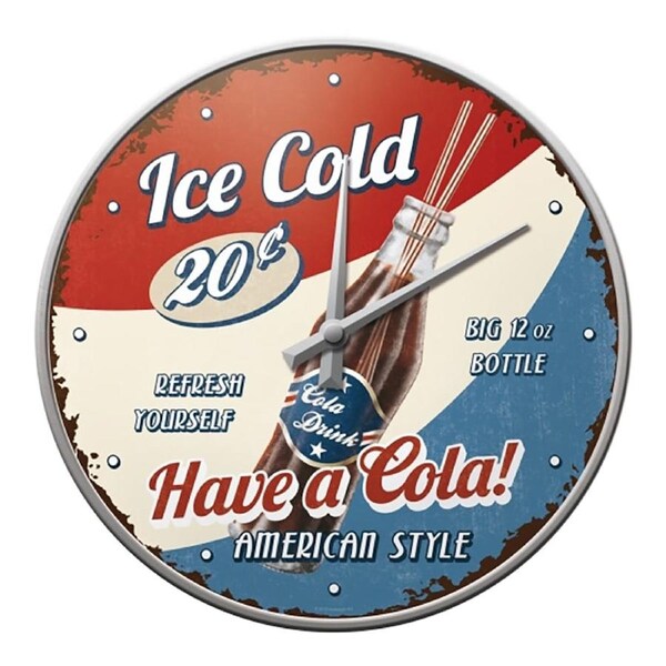 Nostalgic-Art Wall Clock Retro Vintage Have a Coke Design 30cm