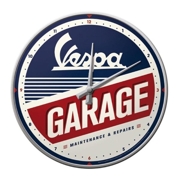 Nostalgic-Art Wall Clock Official Vespa Garage Licensed Design 30cm