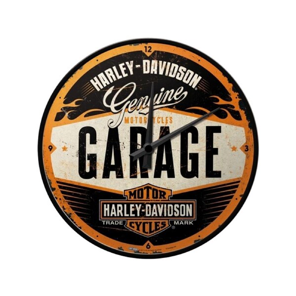 Nostalgic-Art Wall Clock Harley-Davidson Garage Retro Design 30cm