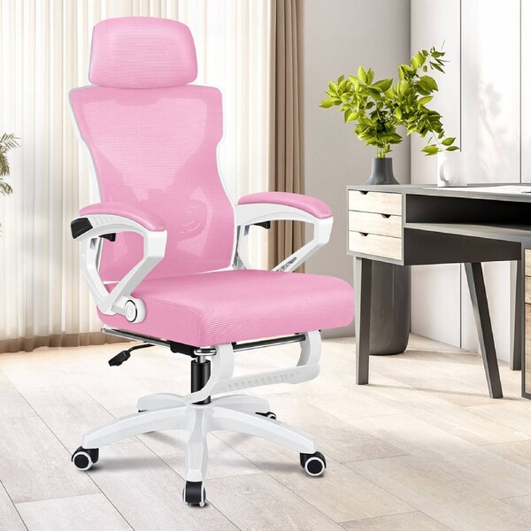 ALFORDSON Office Chair Mesh Executive Recline Pink