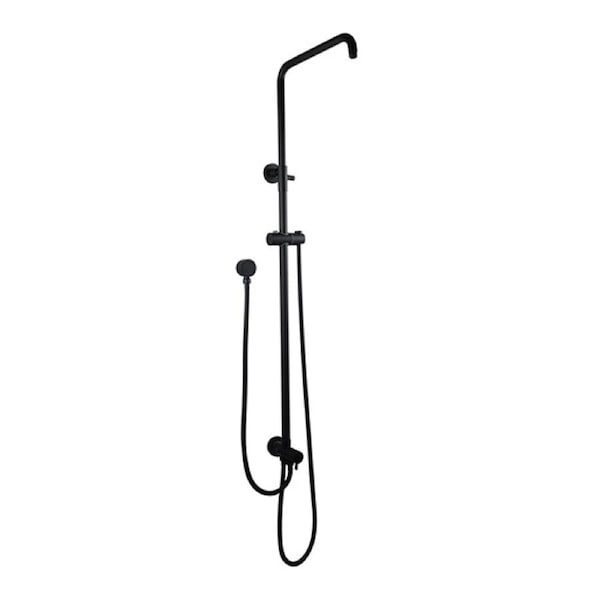 Gooseneck Shower Arm Rail Top Bottom Water Inlet Brass Diverter Round