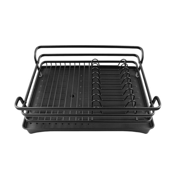 1 Tier Kitchen Storage Organizer Dish Rack Black