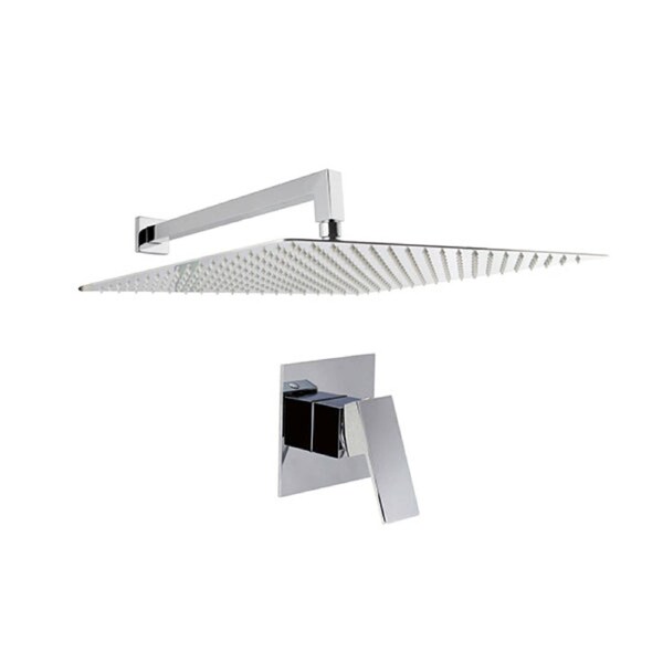 16 Inch Rain Shower Head Stainless Steel Square Wall Shower Arm 400Mm ...