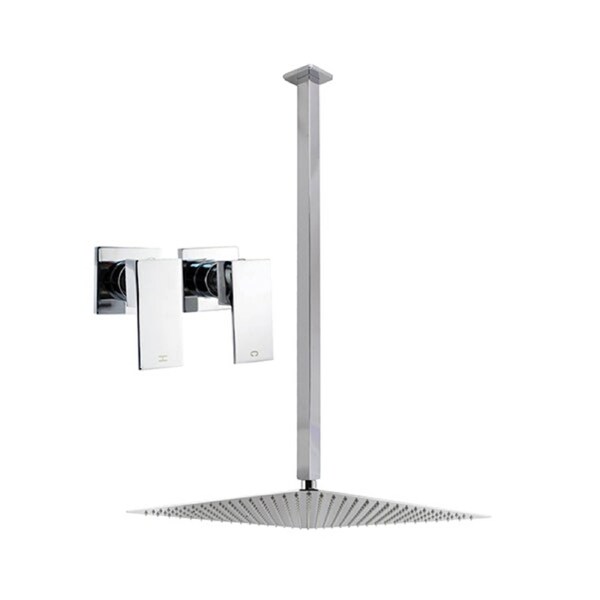 400Mm Rain Shower Head Stainless Steel Square Chrome 600Mm | Woolworths