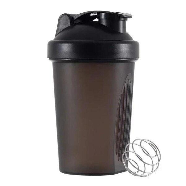 400ml Shaker Bottle with Mixing Ball Black