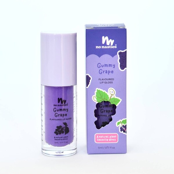 No Nasties Kids Natural Kids Lip Gloss Gummy Grape 5ml