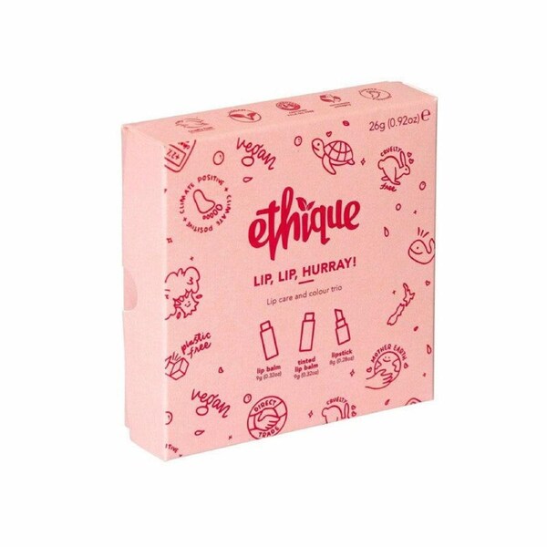 ETHIQUE Lip, Lip, Hurray Lipstick & Lip Balm Gift Pack
