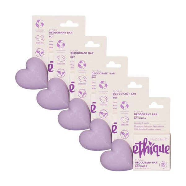 5 x ETHIQUE Mini Deodorant 15g - Botanica Floral