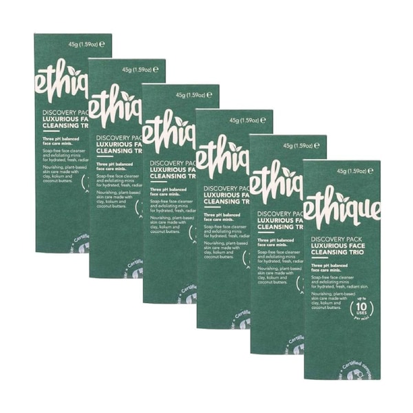 6 x ETHIQUE Discovery Minis 3 Pack - Luxurious Face Cleansing 45g