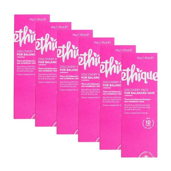 6 x ETHIQUE Discovery Minis 3 Pack - For Balanced Hair 45g